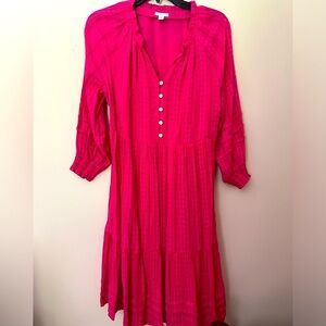 J Jill Ruffled-Neck Dress